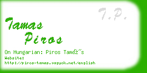 tamas piros business card